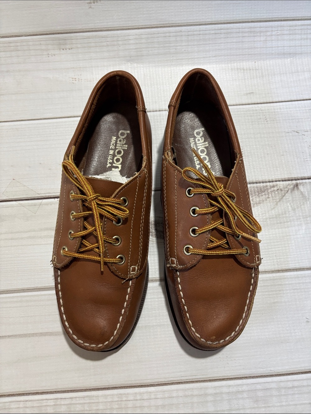 Balloons Women’s Brown Leather Casual Boat Shoes
